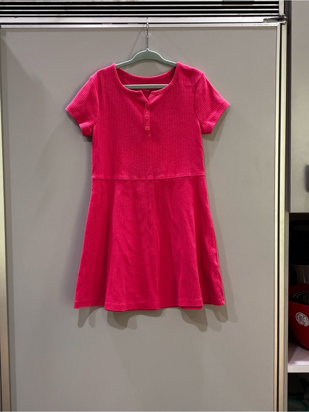 art class Hot Pink Ribbed Short Sleeve Knit Dress